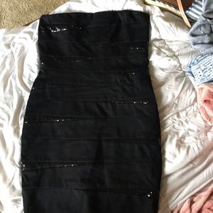 Black Strapless Dress